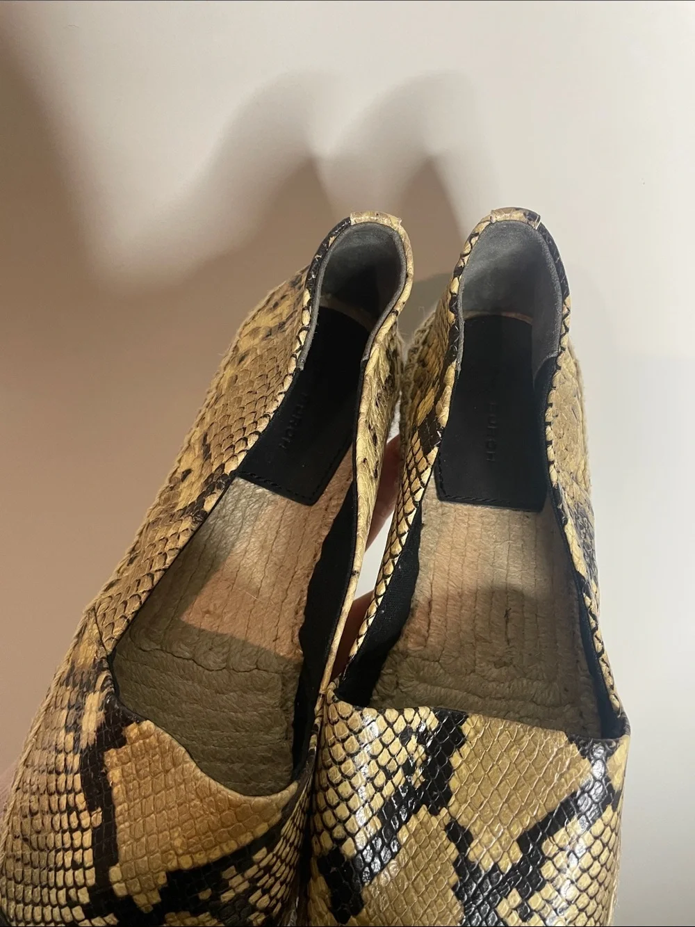 Tory Burch | Women’s Snake Print Embossed Cap Toe Espadrilles Size 9.5